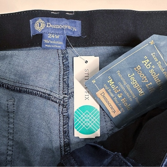 Democracy Jegging Jeans Absolution Booty Lift Dark Indigo SZ 24W NEW - Picture 2 of 10